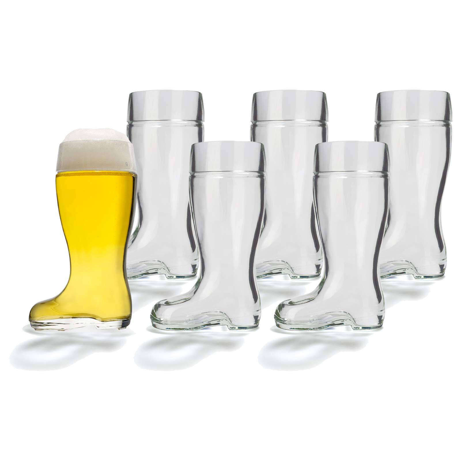 BIERGLÄSER Stiefel transparent 500 ml 6er Set - Transparent, Glas (0.5L) - Stölzle Lausitz