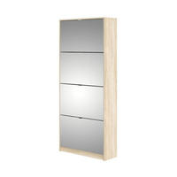 SCHUHKIPPER Eiche Dekor - Eichefarben, Holzwerkstoff (70/162/24cm) - ebuy24
