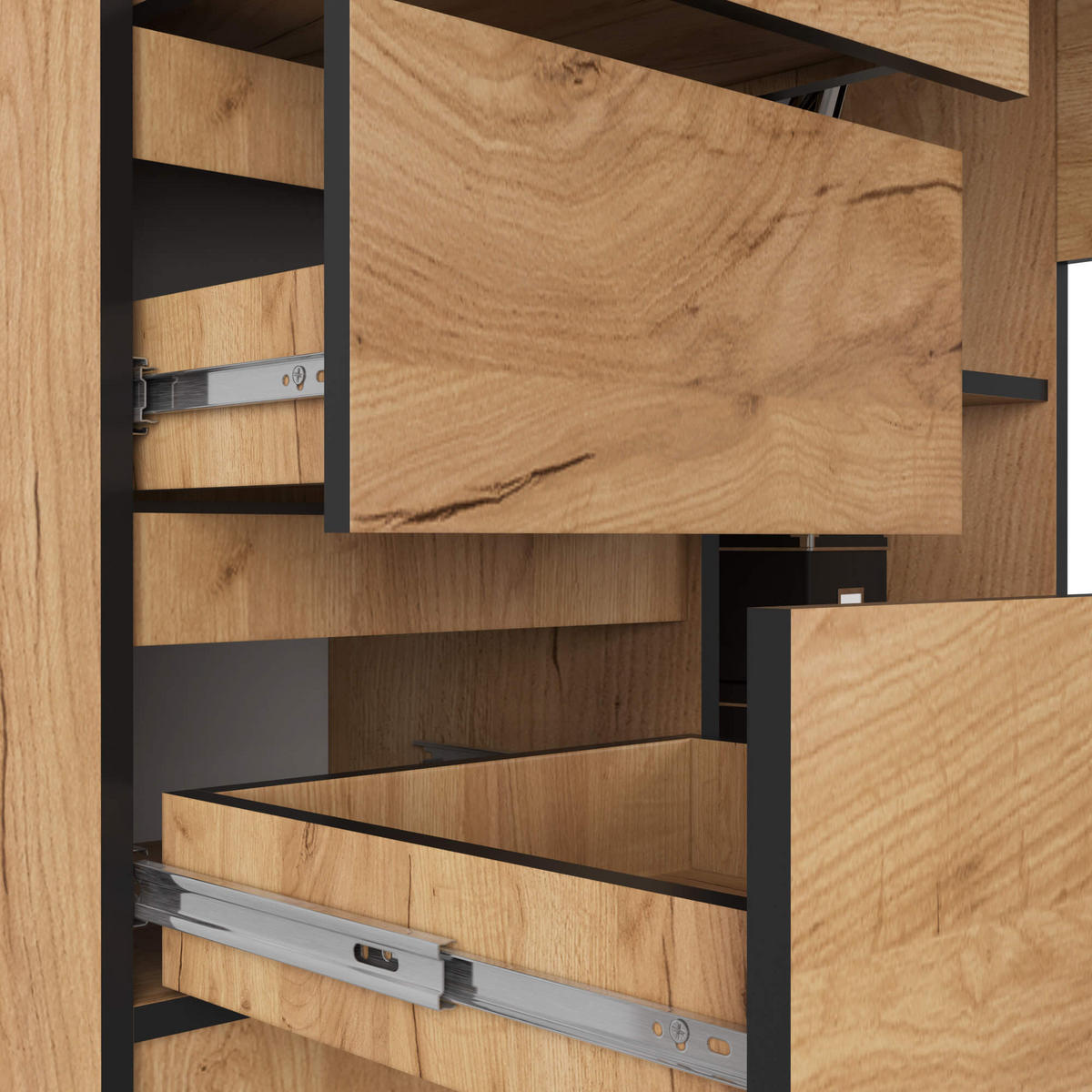 ECKSCHREIBTISCH Eichenfarben 124x85x77 cm - Eichefarben, Holzwerkstoff (85/124/77cm) - Akord