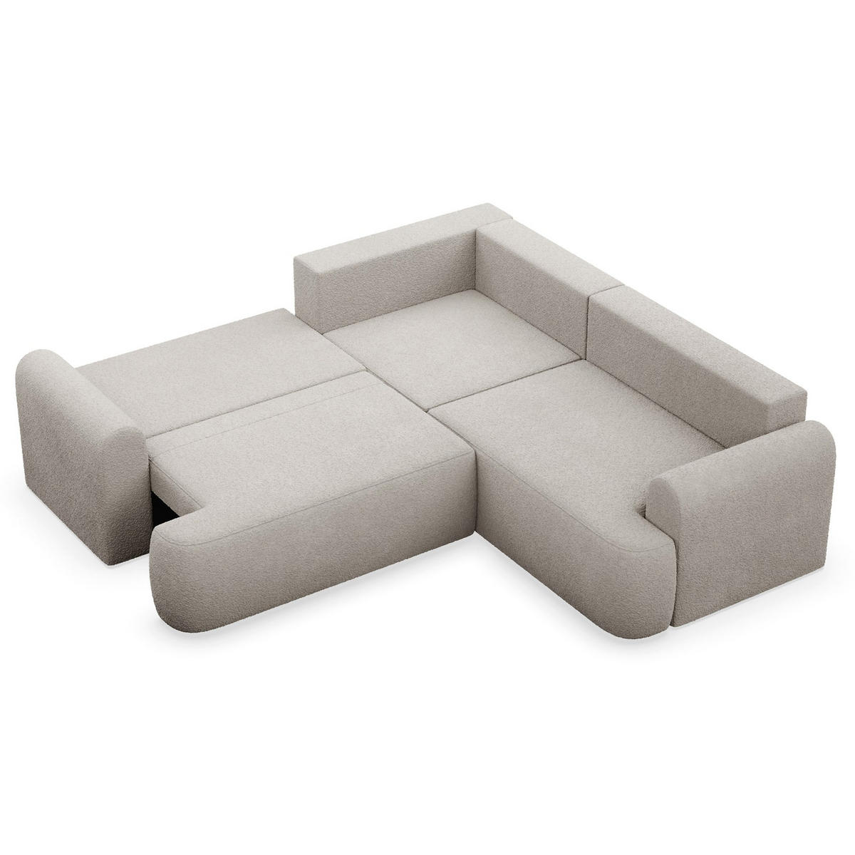 ROHOVÁ POHOVKA Kaveo Béžová látka univerzální s rohovým dílem s úložným prostorem - černá/béžová, textil/plast (245/245cm) - Selsey