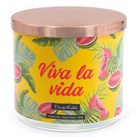 DUFTKERZE Kahlo - Gelb, Glas/Naturmaterialen (10cm)