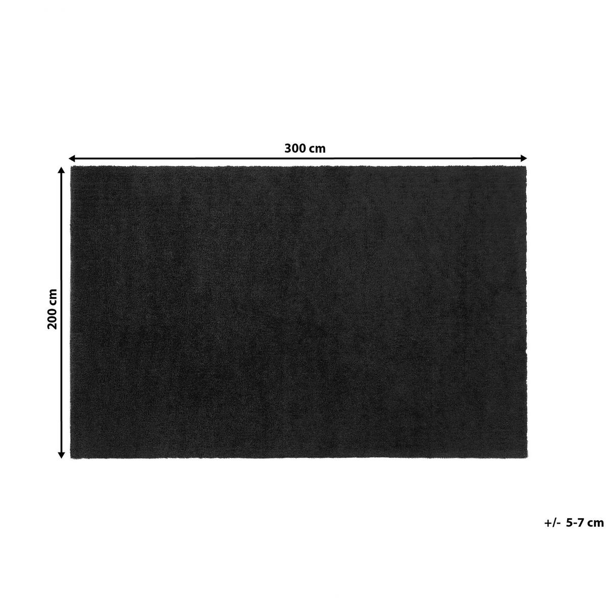 SHAGGY-TEPPICH Demre 300/200 cm - Schwarz, Kunststoff (200/300cm) - Beliani