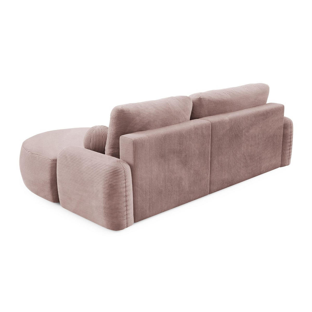 ECKSOFA CLEO II mit Schlaffunktion Version Rechte Poso 145 - Rosa, Textil (264/172cm) - Lookway