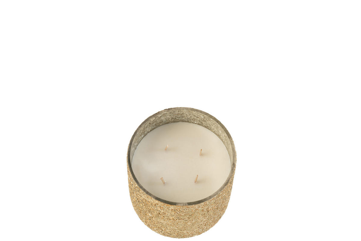 DUFTKERZE LUXURIA - Gold - M - 60 Std. - Goldfarben, Paraffin (14/15cm) - J-Line