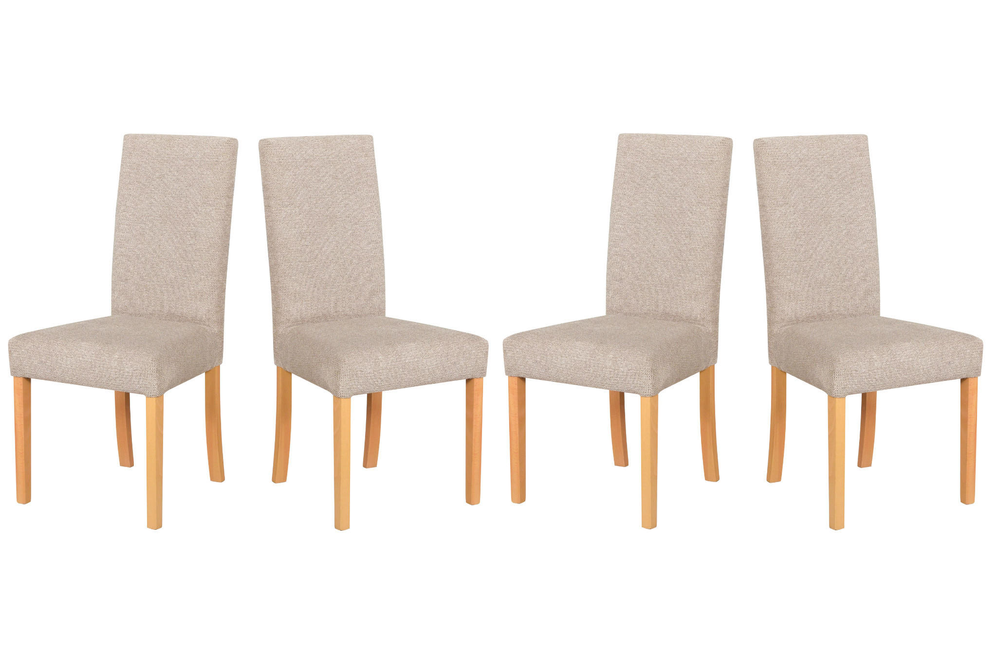 ESSZIMMERSTUHL 4x "Roma 2", grandson, aragon 20 - Beige/Schwarz, Holz (45/87/41cm) - Leaf Design