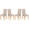 ESSZIMMERSTUHL 4x "Roma 2", grandson, aragon 20 - Beige/Schwarz, Holz (45/87/41cm) - Leaf Design