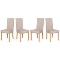 ESSZIMMERSTUHL 4x "Roma 2", grandson, aragon 20 - Beige/Schwarz, Holz (45/87/41cm) - Leaf Design