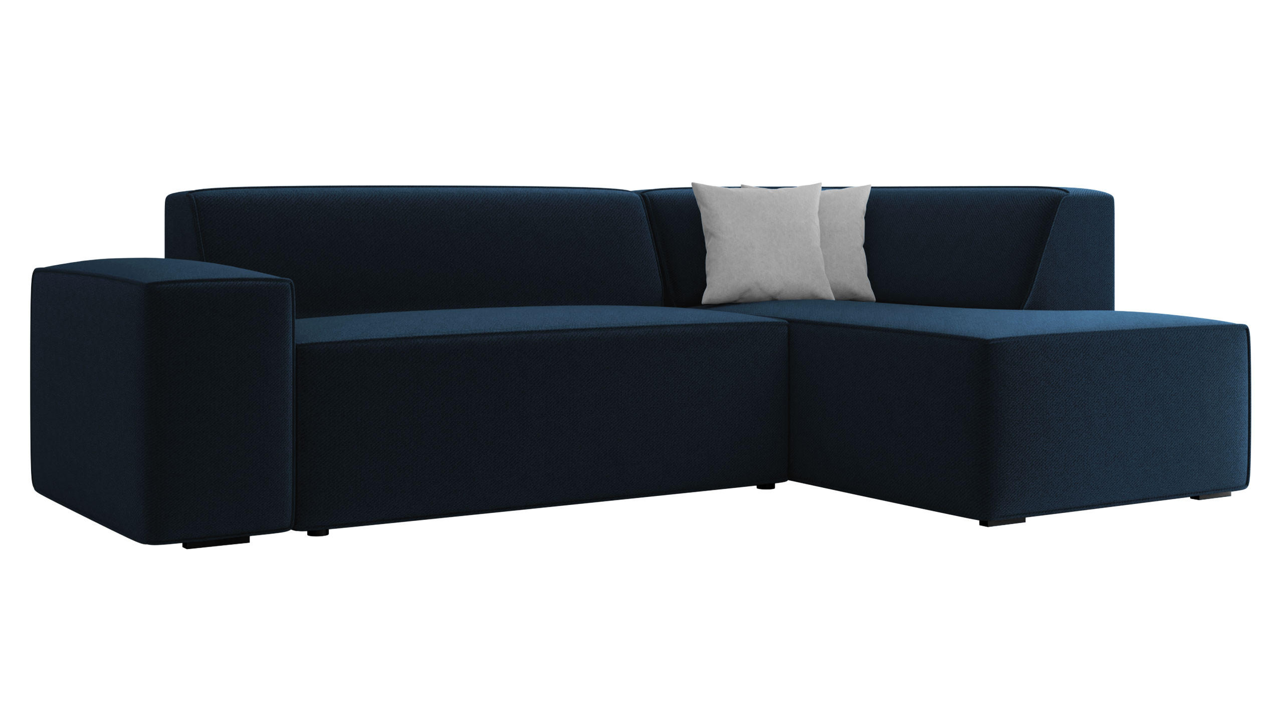 ECKSOFA Lordin, Seite: Rechts - Blau, Holz/Textil (267/205cm) - MIRJAN24