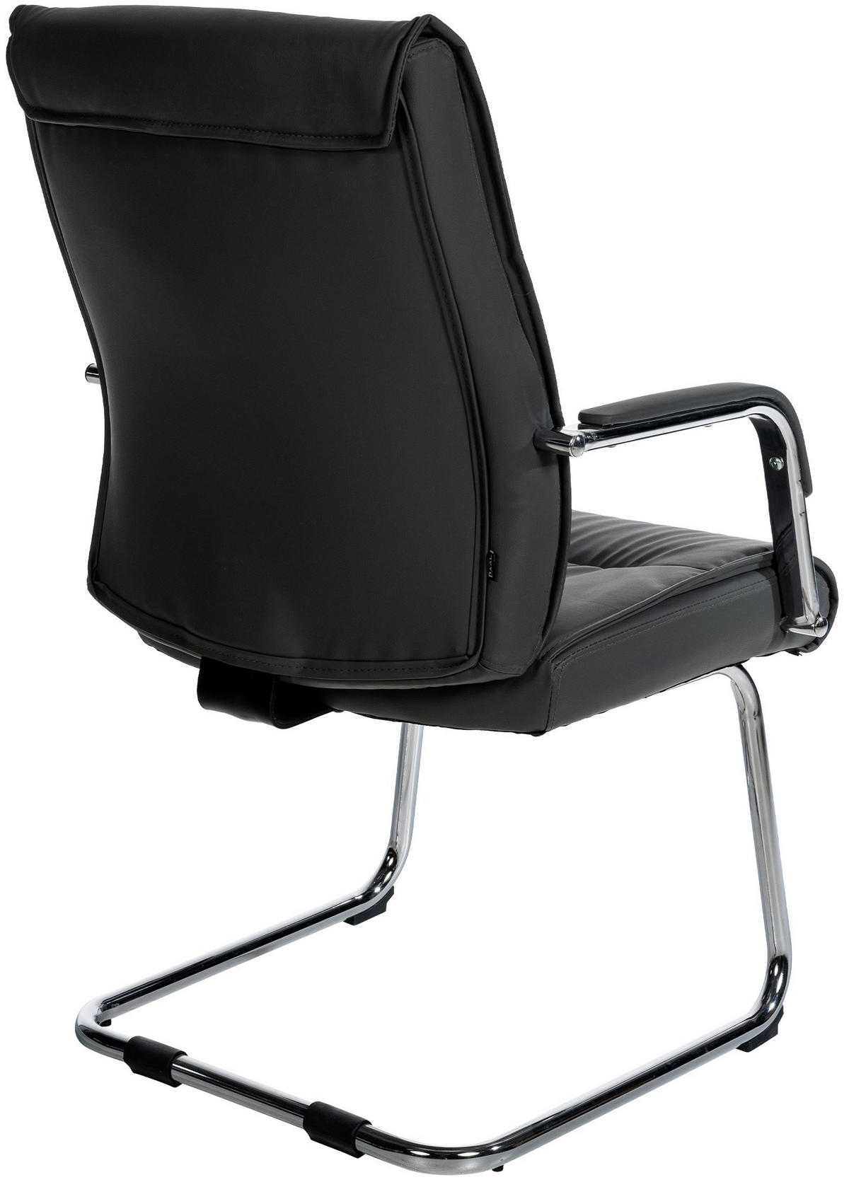 SCHWINGSTUHL Lederlook schwarz - Chromfarben/Schwarz, Textil/Metall (58/100/66cm) - CLP