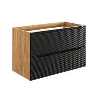 SKRINKA POD UMÝVADLO 90cm Elora Čierna a drevo - čierna, kompozitné drevo (90/57/46cm) - Petits-meubles