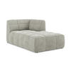 SOFAELEMENT Rechts Samt Stoff Grau - Hellgrau/Schwarz, Holzwerkstoff/Kunststoff (101/77/175cm) - Makamii