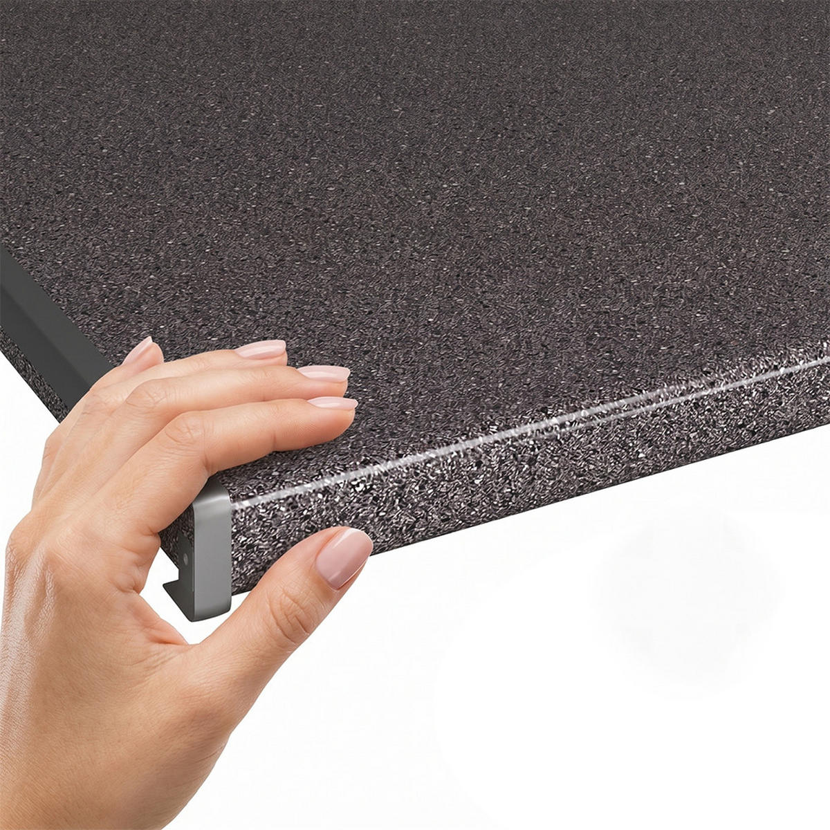 KÜCHENARBEITSPLATTE R-Line, Granit, 60 cm - Anthrazit, Holzwerkstoff (60/2.8/60cm) - Vicco