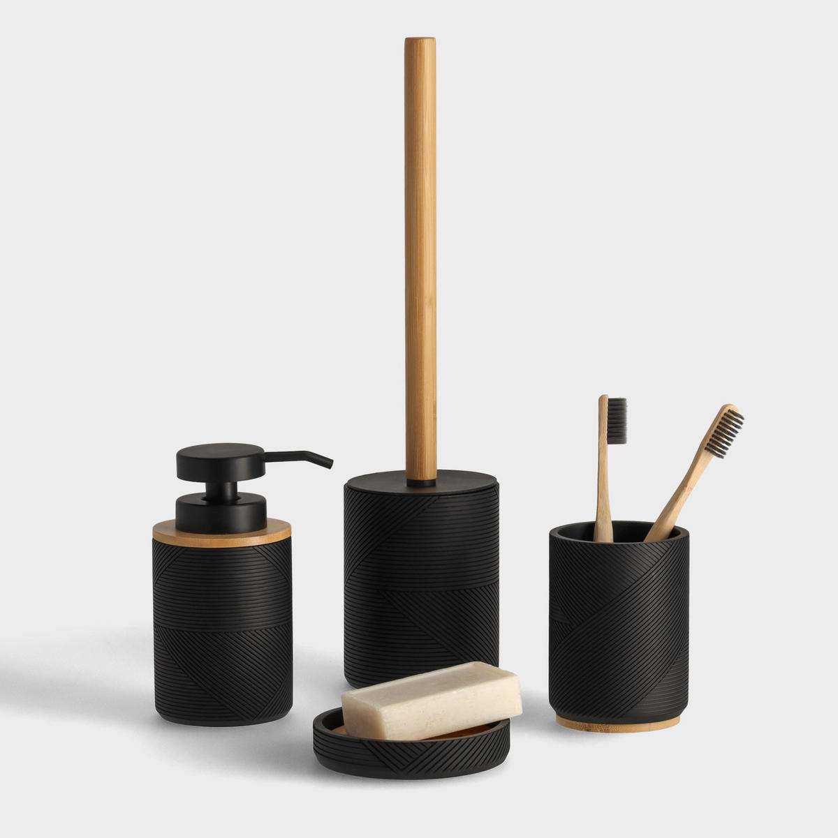 ZAHNPUTZBECHER Raveno - Schwarz, Kunststoff (7.8/11/7.8cm) - home&you