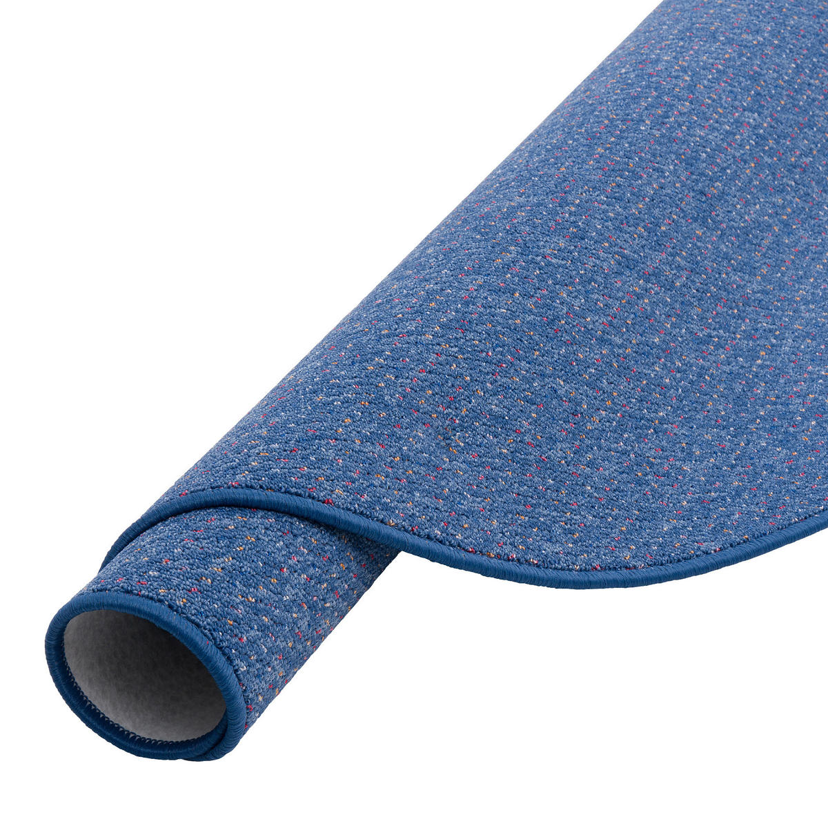 SCHLINGEN TEPPICH ALMA MELIERT RUND - Blau, Textil (160/160cm) - Snapstyle
