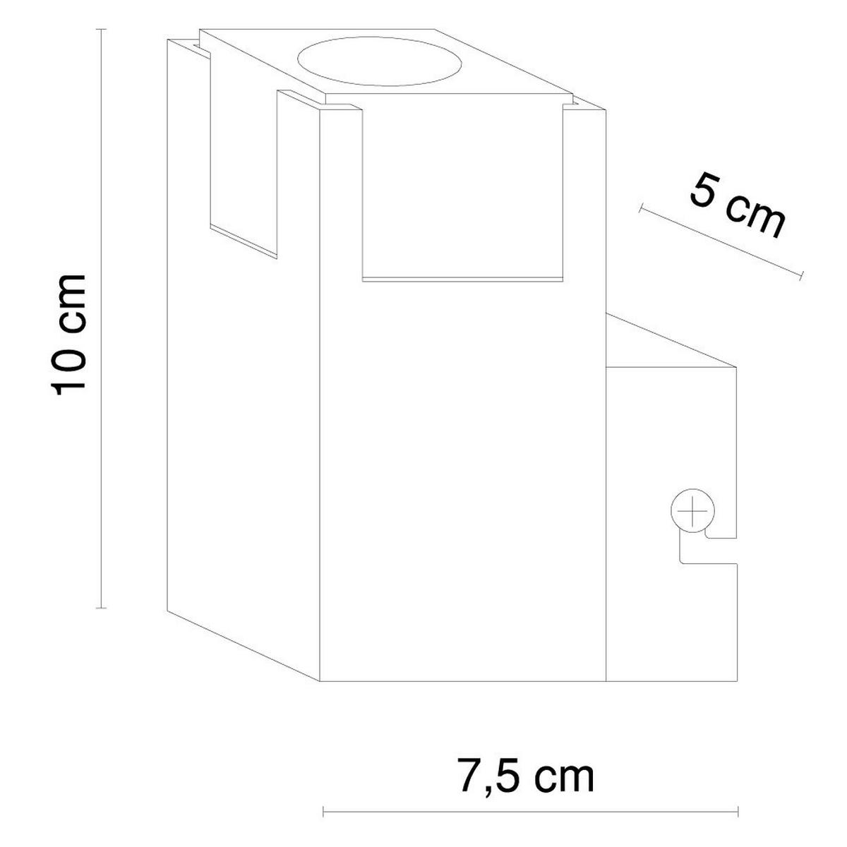 LED WANDLEUCHTE AMOENA Aluminium Silber - Silberfarben, Metall (5/10/7.5cm) - Globo Lighting