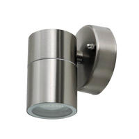 WANDLEUCHTE Edelstahl Silber - Silberfarben, Glas (8.5/11.8/9.3cm)