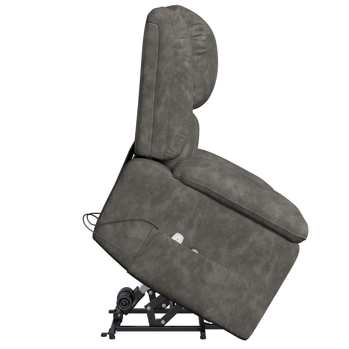 MASSAGESESSEL elektrisch Heizfunktion verstellbar grau - Grau, Holz (102/106/93cm) - LEBENLANG