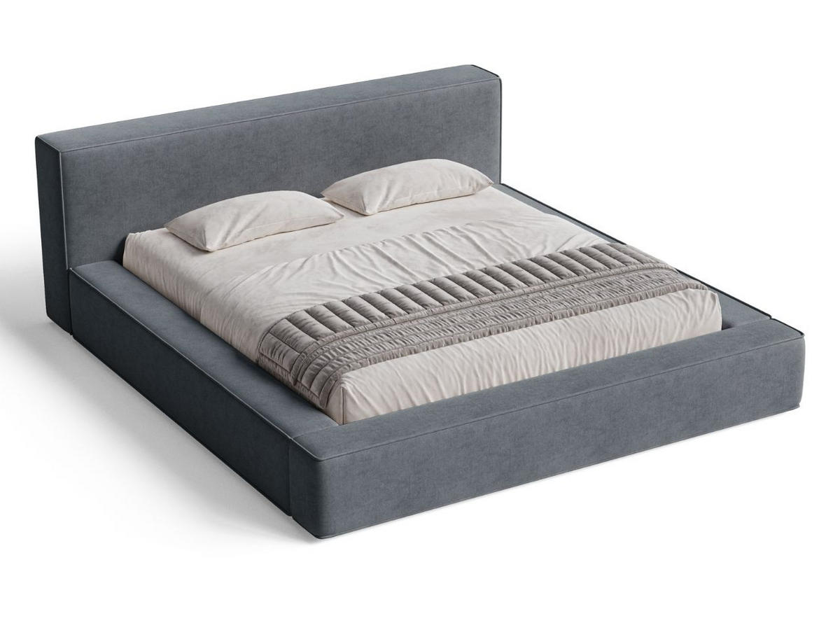 POLSTERBETT Mali 160x200 Dunkelgrau - Dunkelgrau, Textil (160/200cm) - Graingold