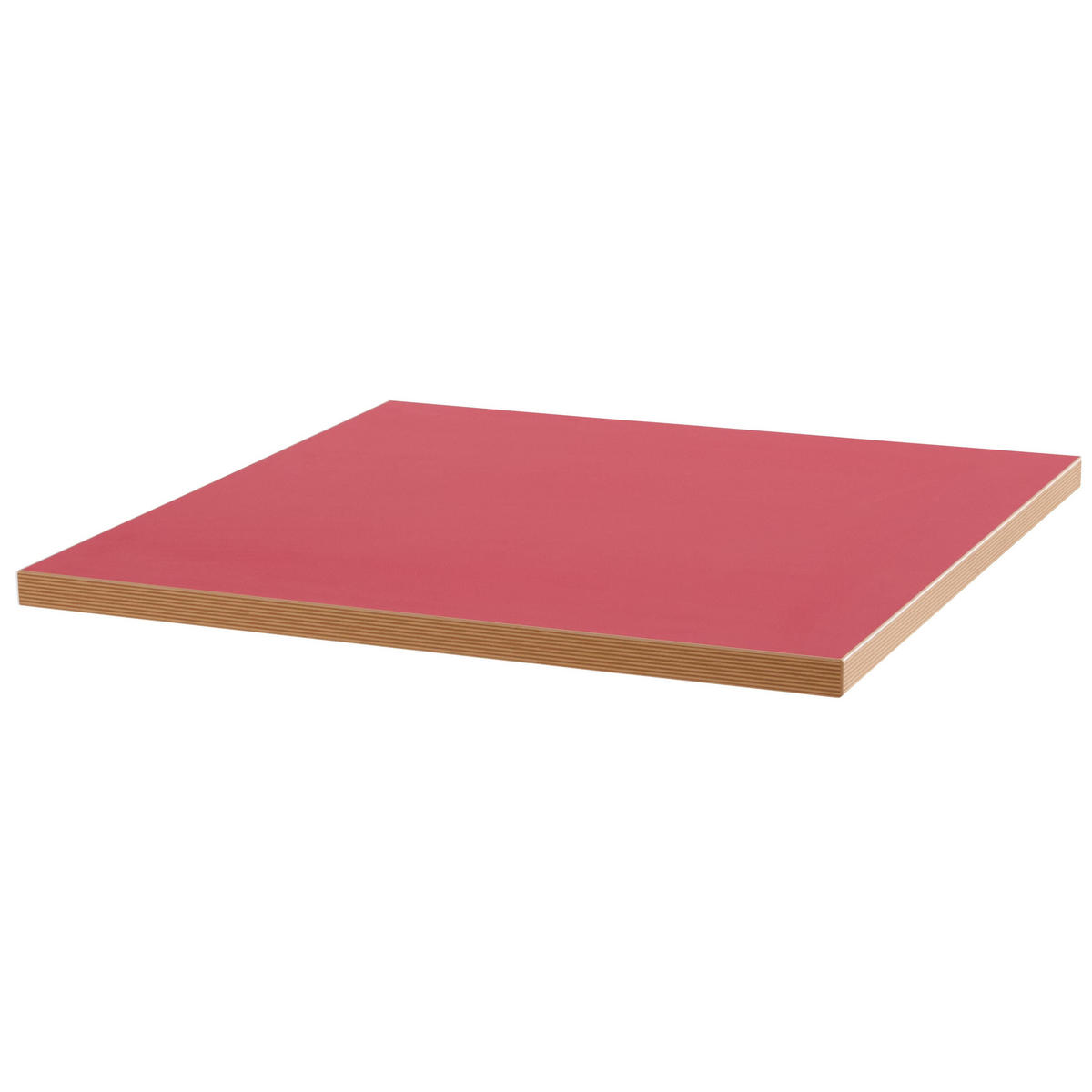 TISCHPLATTE quadratischer 60 cm, Rot - Rot, Holz (60/2.5/60cm) - Oviala