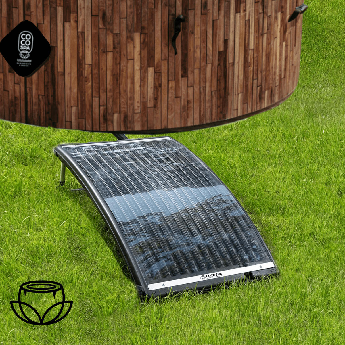 SOLARHEIZUNG für Pool - Schwarz, Kunststoff (40/70/70cm) - COCO SPA