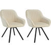 ARMLEHNSTUHL drehbarer 2er Set Snug 58 x 58 x 82 cm creme - Creme, Textil (58/82/58cm) - tectake