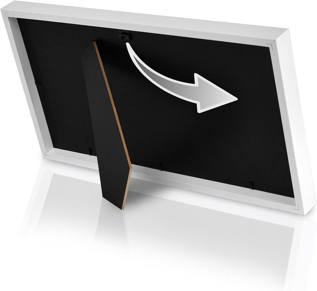 BILDERRAHMEN Galeria 13x18cm Weiß - Weiß, Holzwerkstoff (25/2/37cm) - BoMoe