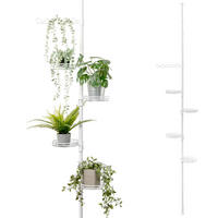 TELESKOP-BLUMENREGAL, weiß - Weiß, Metall (19/30/290cm) - bremermann