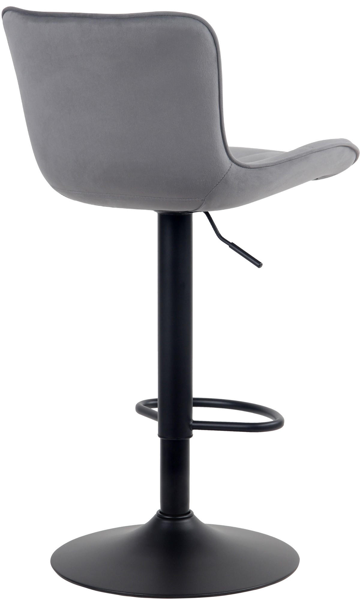 BARHOCKER Samt dunkelgrau - Dunkelgrau/Schwarz, Textil/Metall (48/83/54cm) - CLP