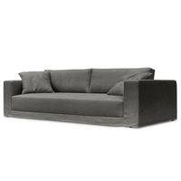 BIGSOFA mit Wechselbezug - Webstoff - Dunkelgrau/Schwarz, Kunststoff/Textil (265/63/122cm) - home24