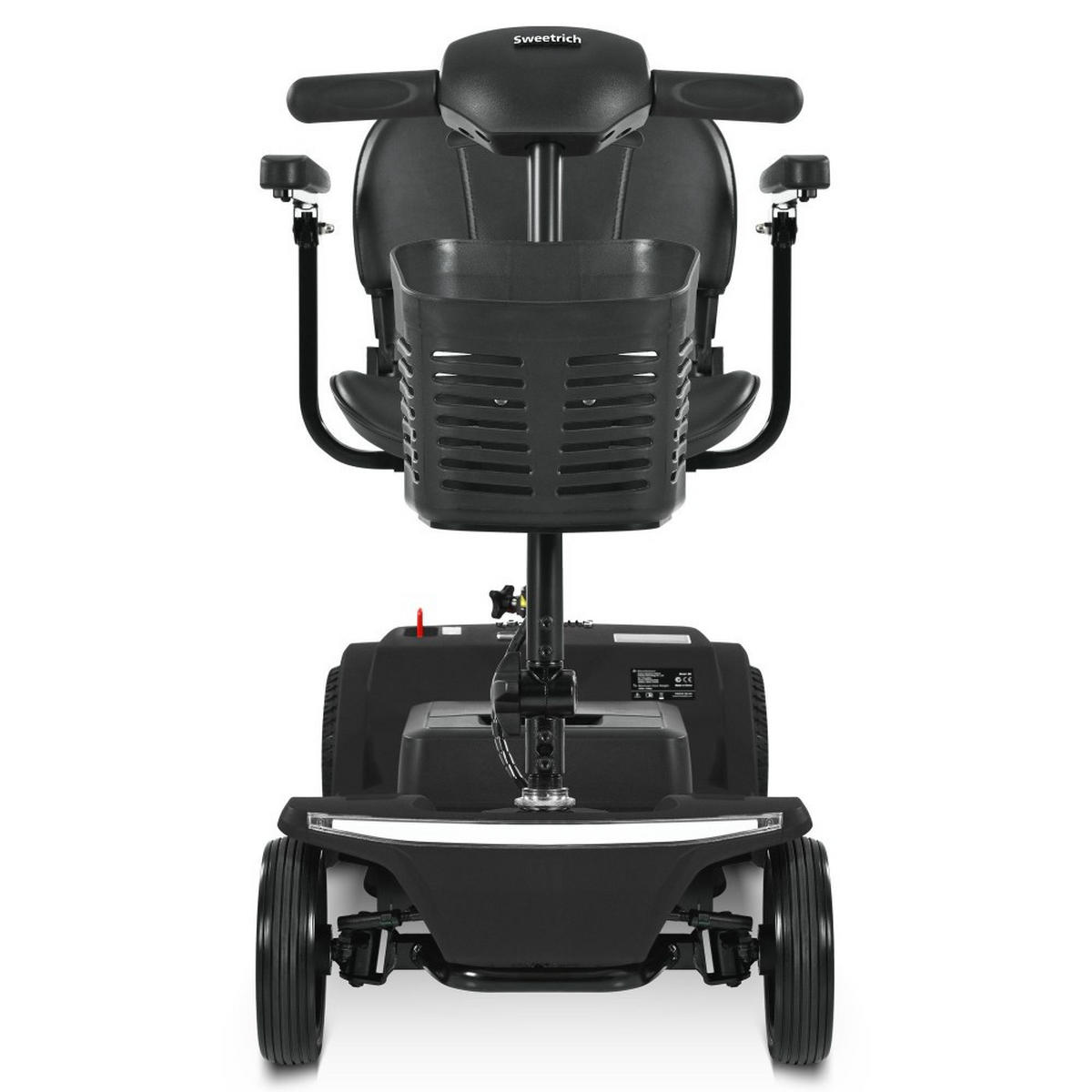ELEKTROMOBIL faltbar Seniorenmobil,250 W,25 km,12Ah 4-Rad-Scooter,Schwarz - Schwarz, Metall (48.5/86/99cm) - LVHOM