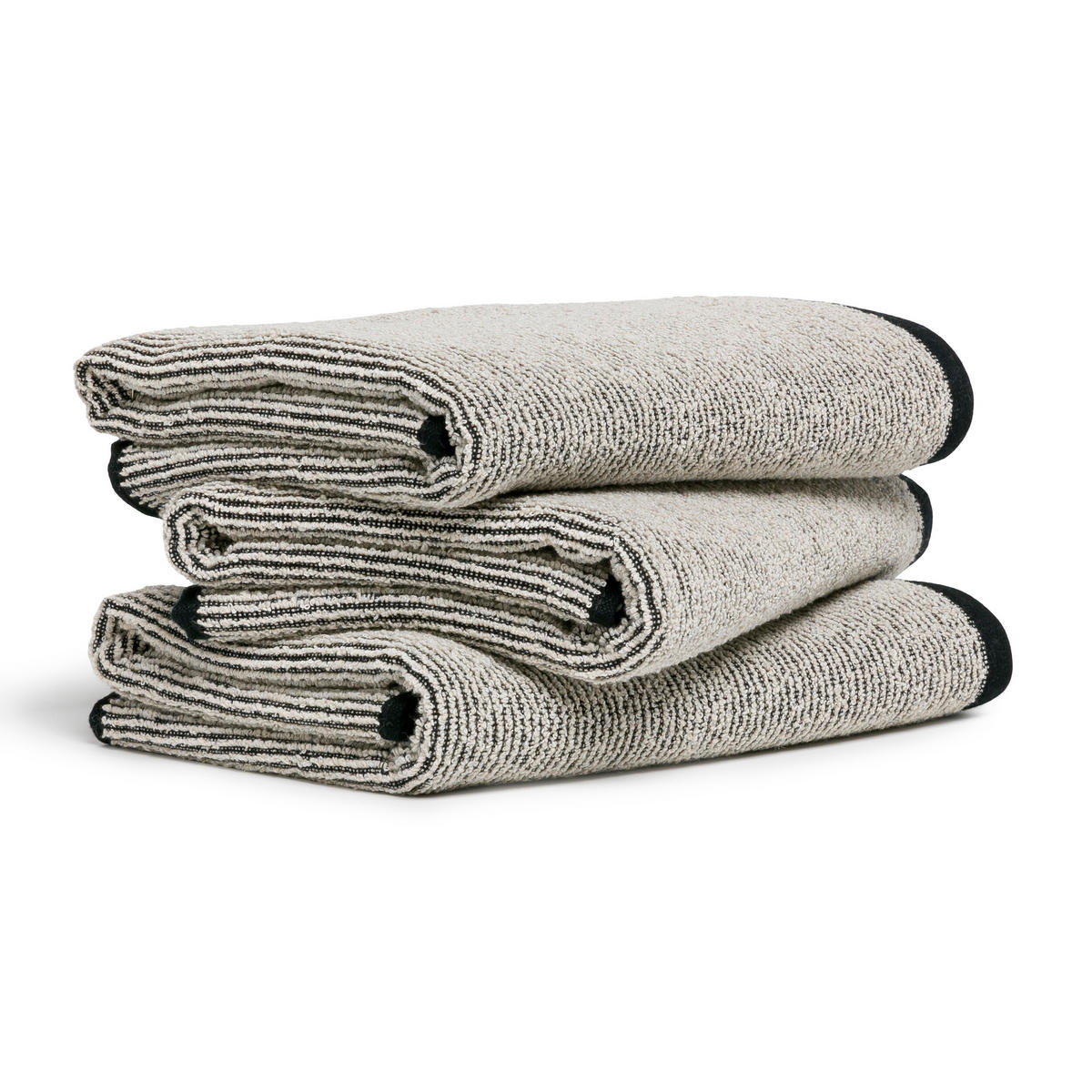 HANDTUCH EDEN - Schwarz/Naturfarben, Textil (50/100cm) - MÖVE