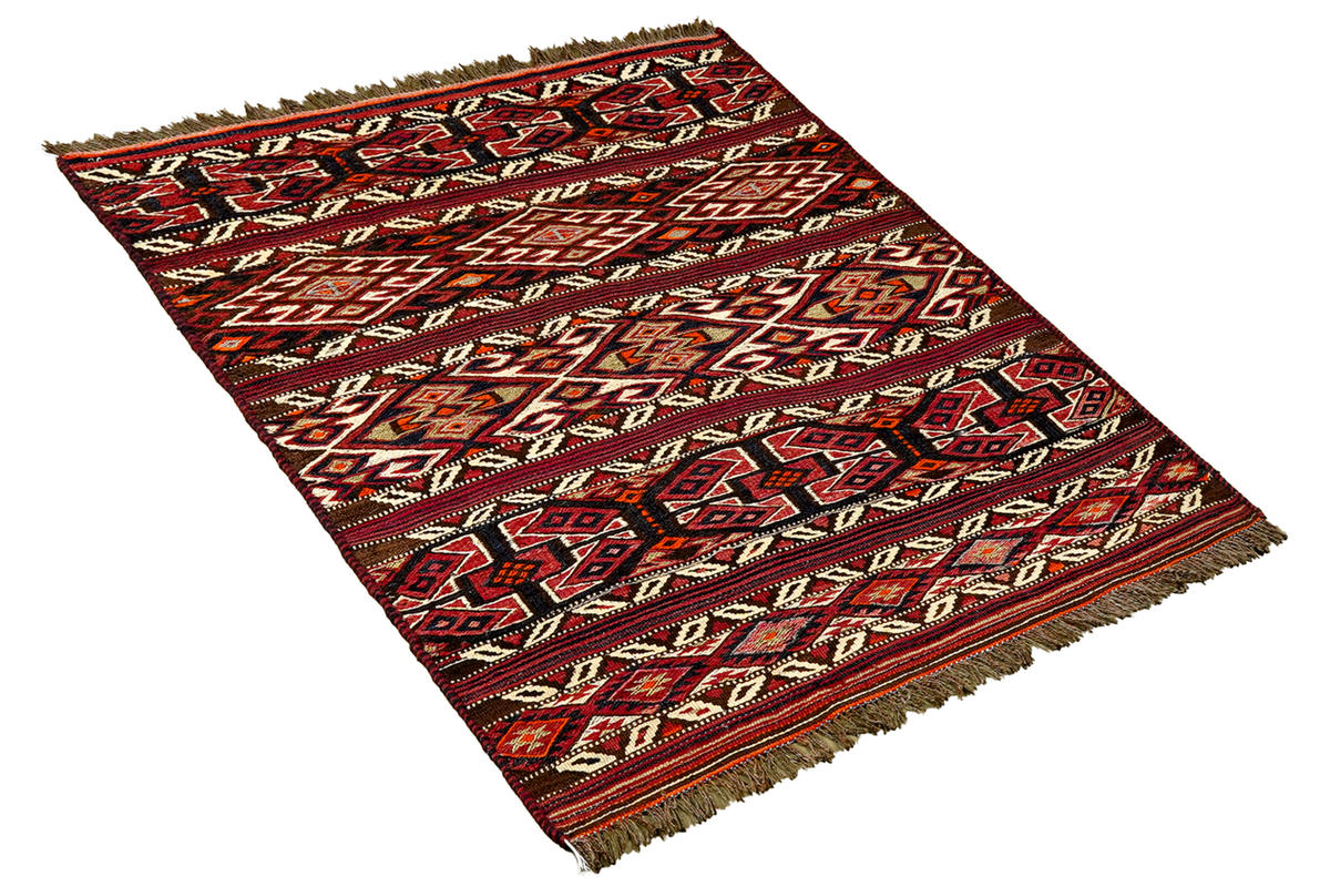 HANDWEBTEPPICH Sumak Shahsavan Mehrfarbig 93/76 cm Schurwolle - Multicolor, Textil (76/93cm) - Looma