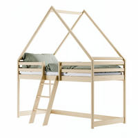HAUSBETT in 80x180 cm mit Matratze in natur - Naturfarben, Holz (80/180cm) - Kids Collective