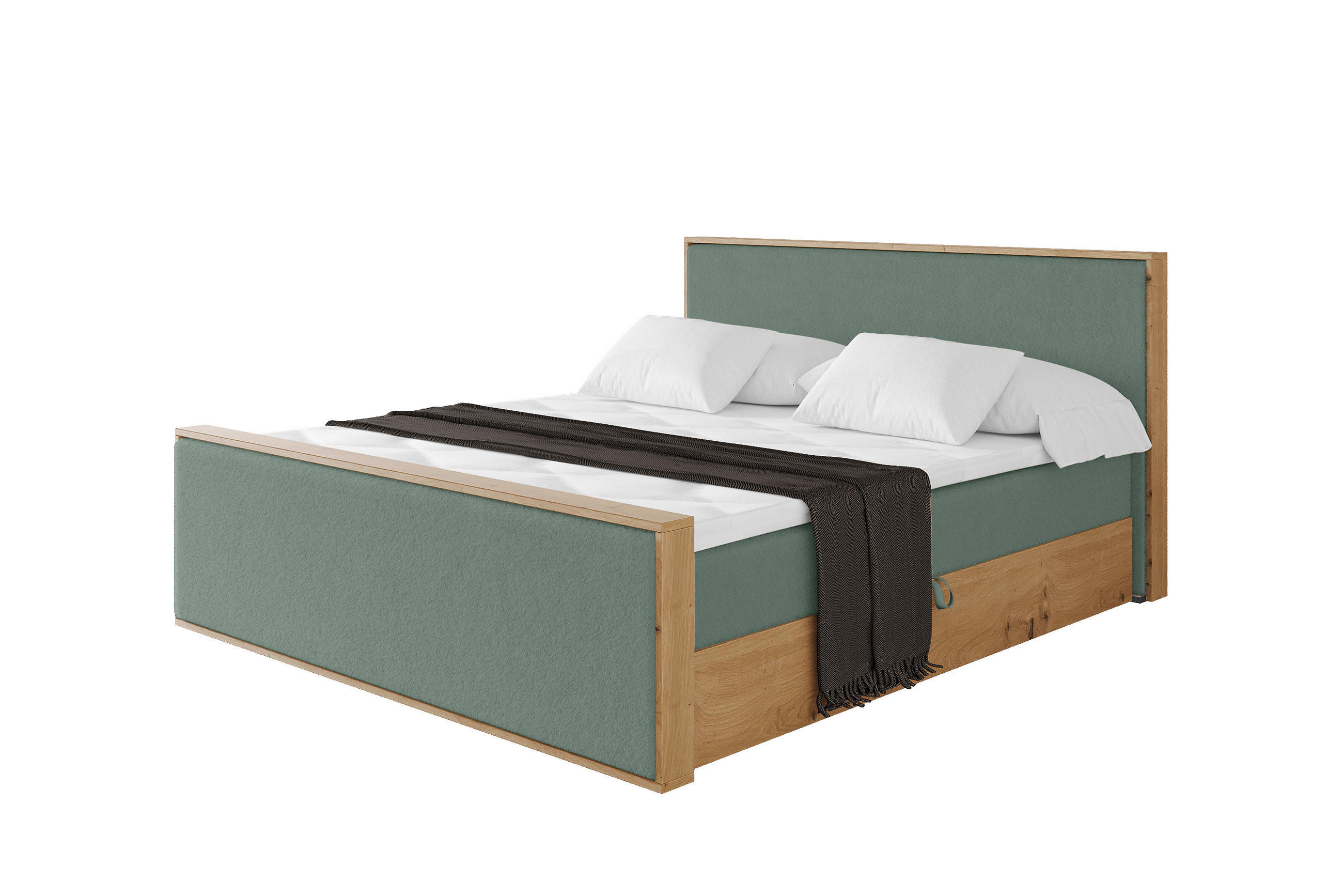 BOXBETT LOLLI9 -Z 160x200 - H3 Grün - Grün, Holzwerkstoff (160/200cm) - ALTDECOR