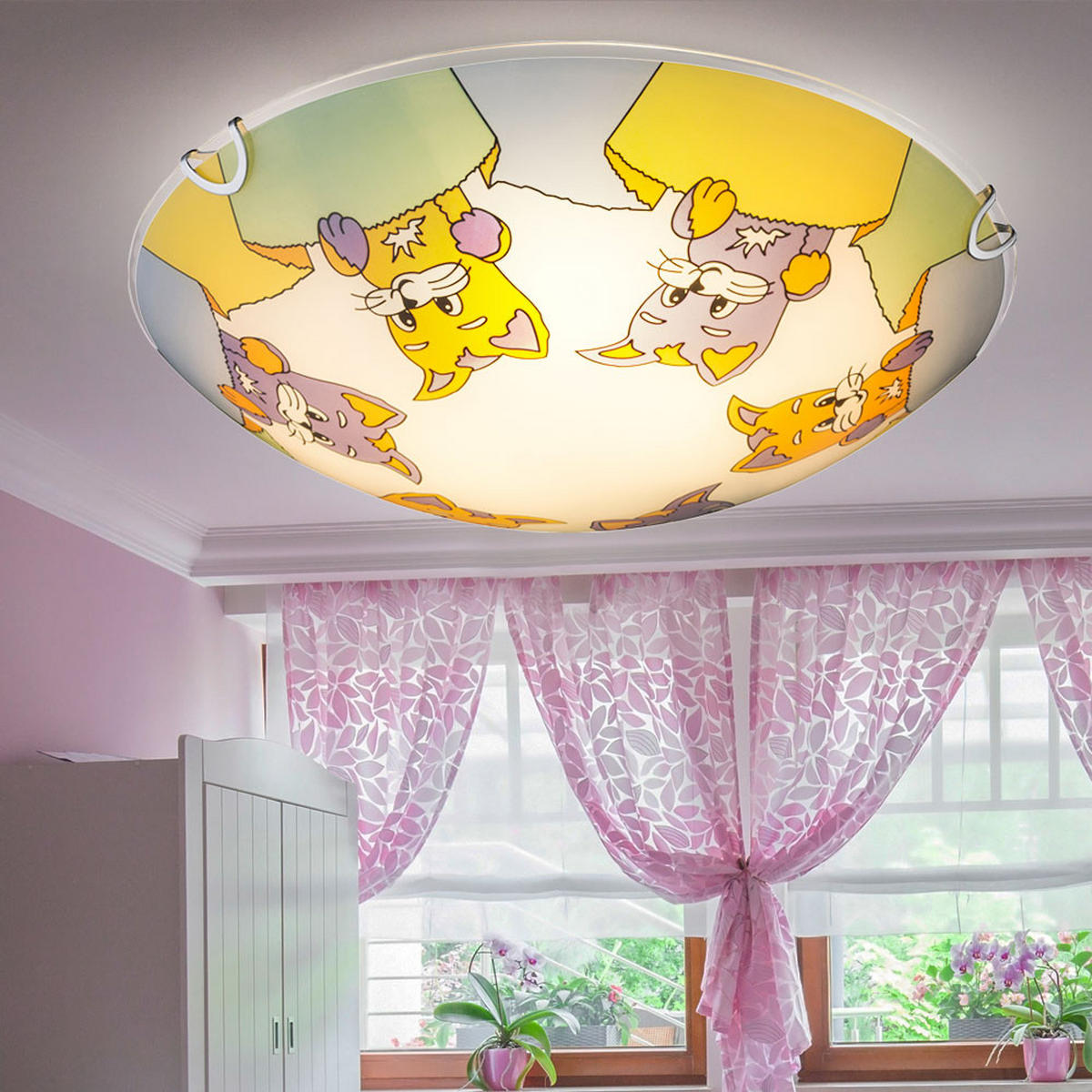 LED DECKENLEUCHTE Metall Bunt KIDDY - Multicolor, Glas (30/30/6.5cm)