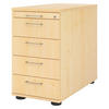 STANDCONTAINER - mit 4 Schubladen 80/42,8/72 cm in Ahornfarben Bügelgriff (Metall) - Ahornfarben, Holzwerkstoff (42.8/72/80cm) - bümö