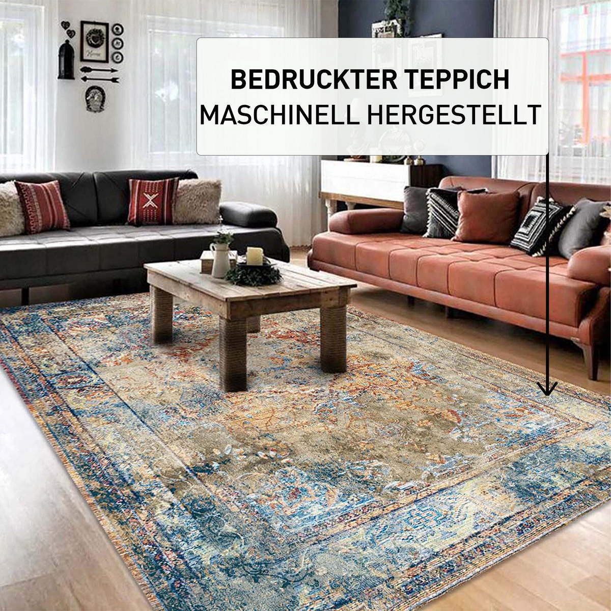 TEPPICH LANDON 80/300 cm - Multicolor, Textil (80/300cm) - Bamyum