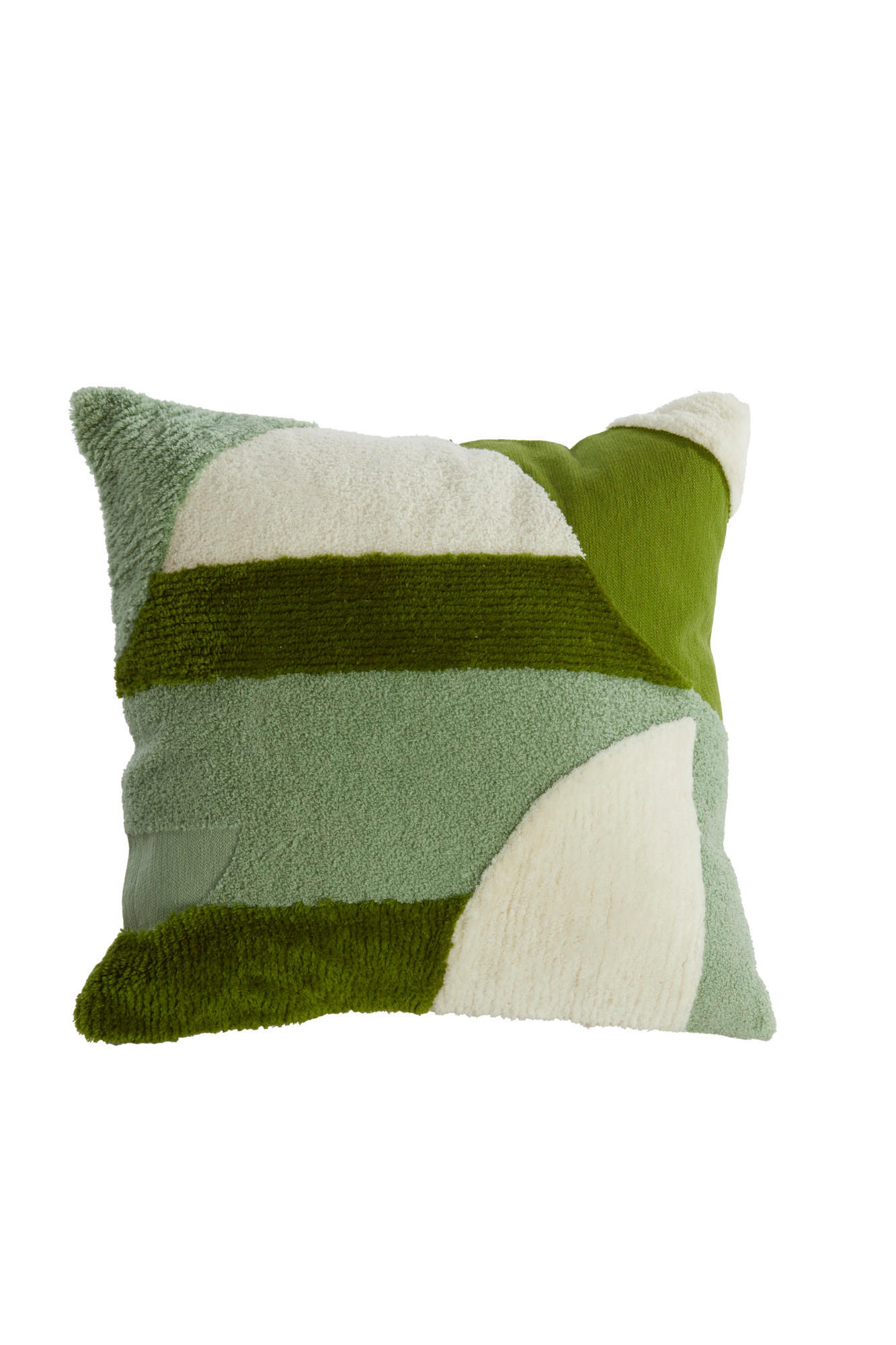 DEKOKISSEN Tofna Grün 45/45/10 cm - Grün, Textil (45/45cm) - Light & Living