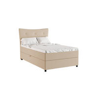 BOXBETT Nevada 120x200 cm Polsterbett mit hochwertiger Bonell-Matratze und Topper -Dunkelgrau - Anthrazit, Holz (120/200cm) - Homesy