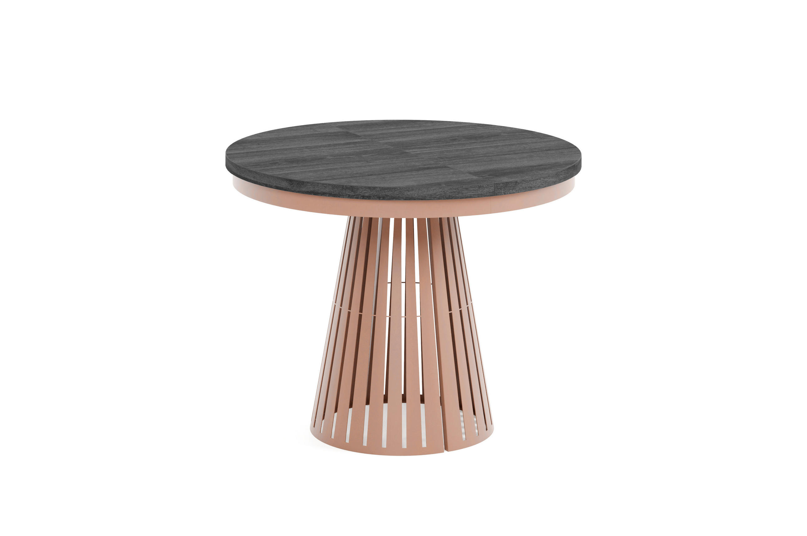 ESSTISCH Cone Bis - Anthrazit/Kupferfarben, Holzwerkstoff/Metall (100/100/76cm) - Meblini