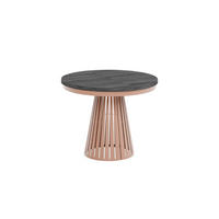 ESSTISCH Cone Bis - Anthrazit/Kupferfarben, Holzwerkstoff/Metall (100/100/76cm) - Meblini