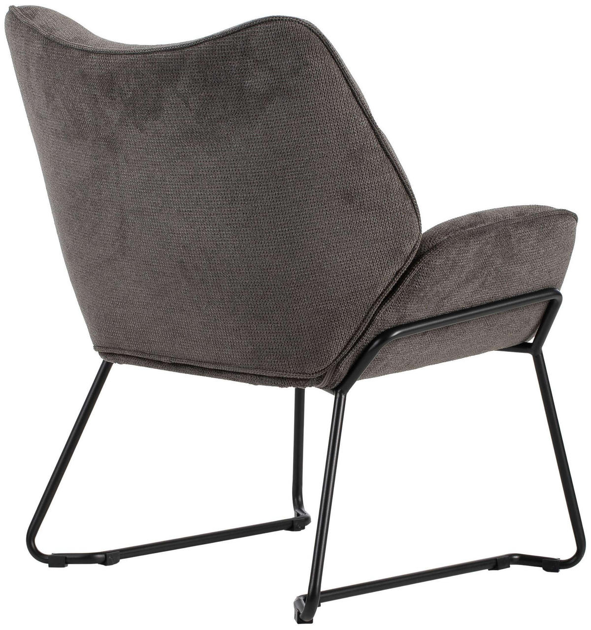 SESSEL Aliano dunkelgrau - Schwarz/Grau, Textil/Metall (73/76/67cm) - Mr. Deko