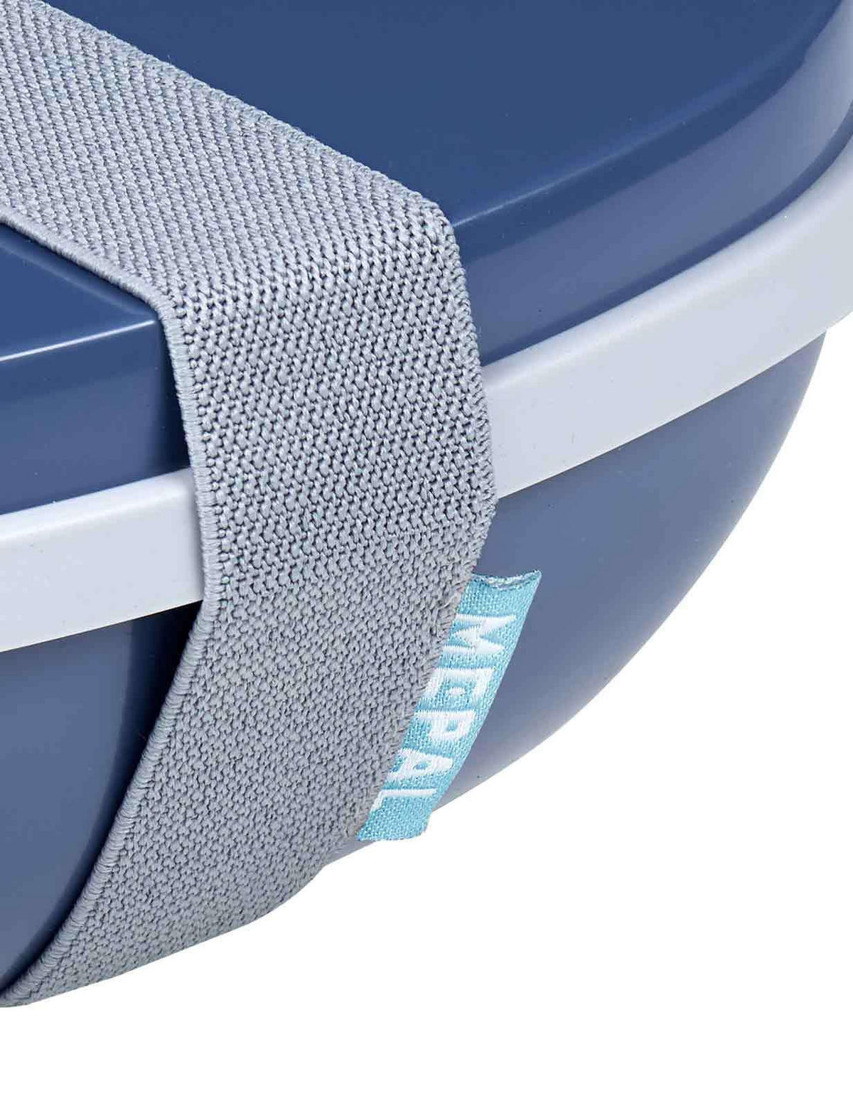 LUNCHBOX DUO MIT BESTECK Ellipse Vivid Blue 22,5 x 17,5 cm - Blau, Kunststoff (17.5/7.5/22.5cm) - Mepal
