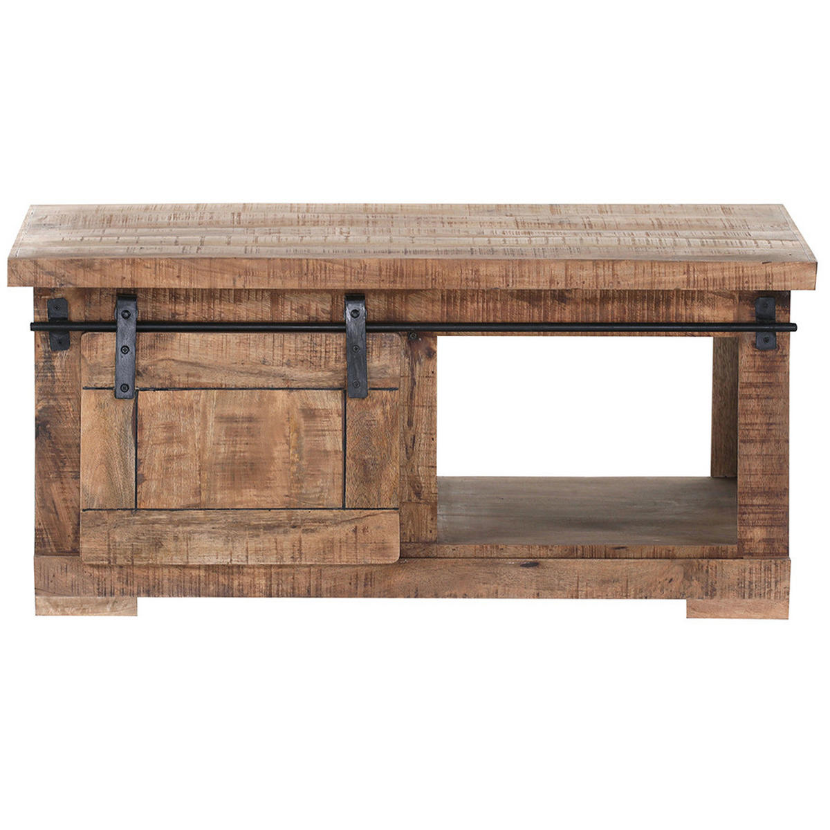 WOHNZIMMER-SET 3-TLG. Karlstad-123 - Braun, Holz (445/145/70cm) - Lomado