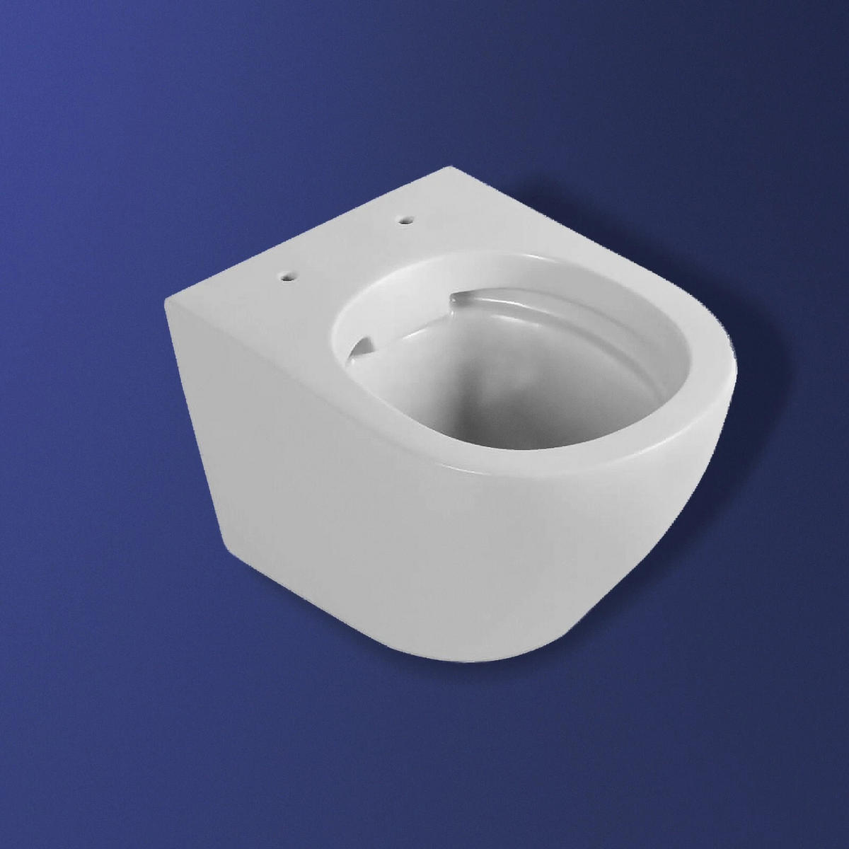 WC-SET ROLO Weiß, Slim-Sitz, Vorwandelement und Betätigungsplatte M671 Chrom THIN - Weiß, Keramik (53/119.5/48.5cm) - bad land