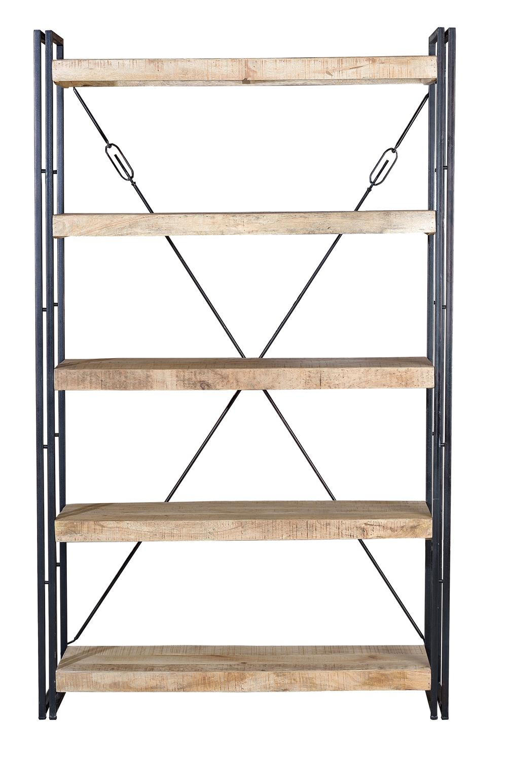 BÜCHERREGAL aus Mangoholz - Goldfarben, Holz (120/200/35cm) - Giner y Colomer