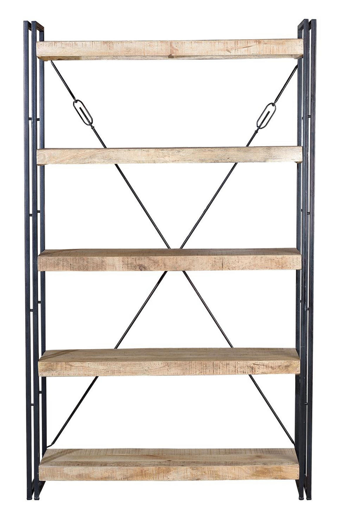 BÜCHERREGAL aus Mangoholz - Goldfarben, Holz (120/200/35cm) - Giner y Colomer