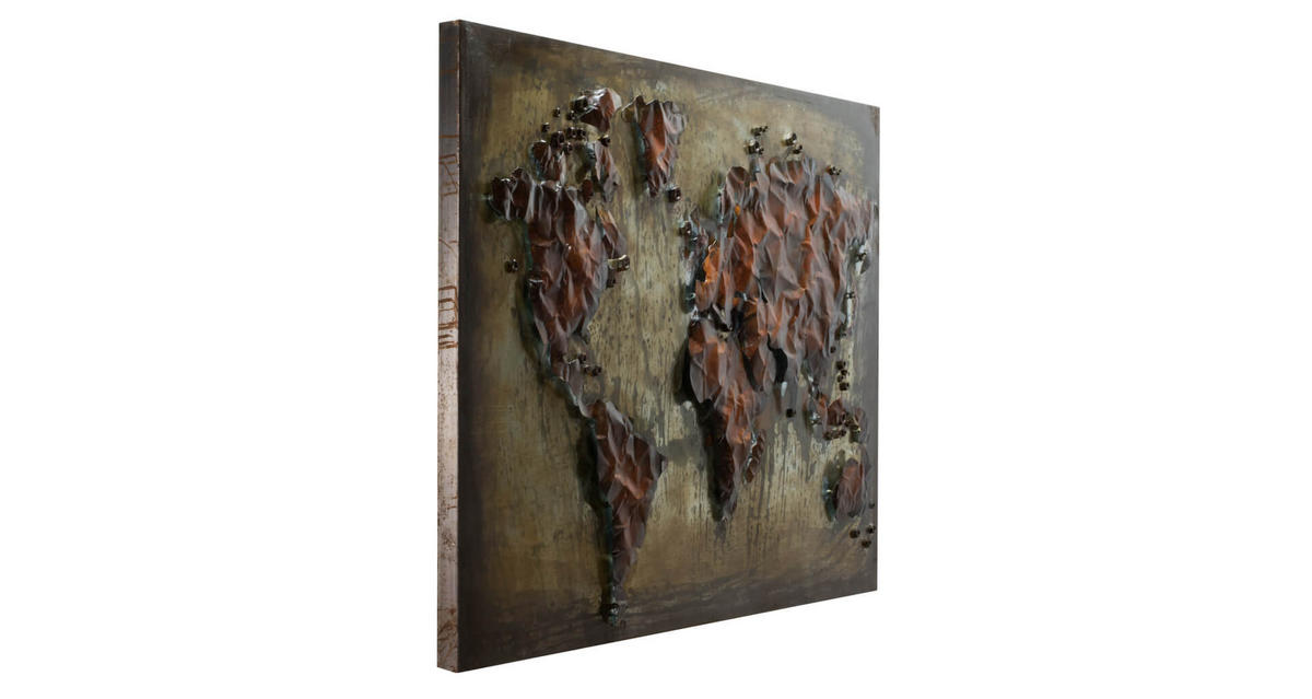 METALLBILD Braun 100/70 cm - Braun, Metall (7.7/70cm) - KUNSTLOFT