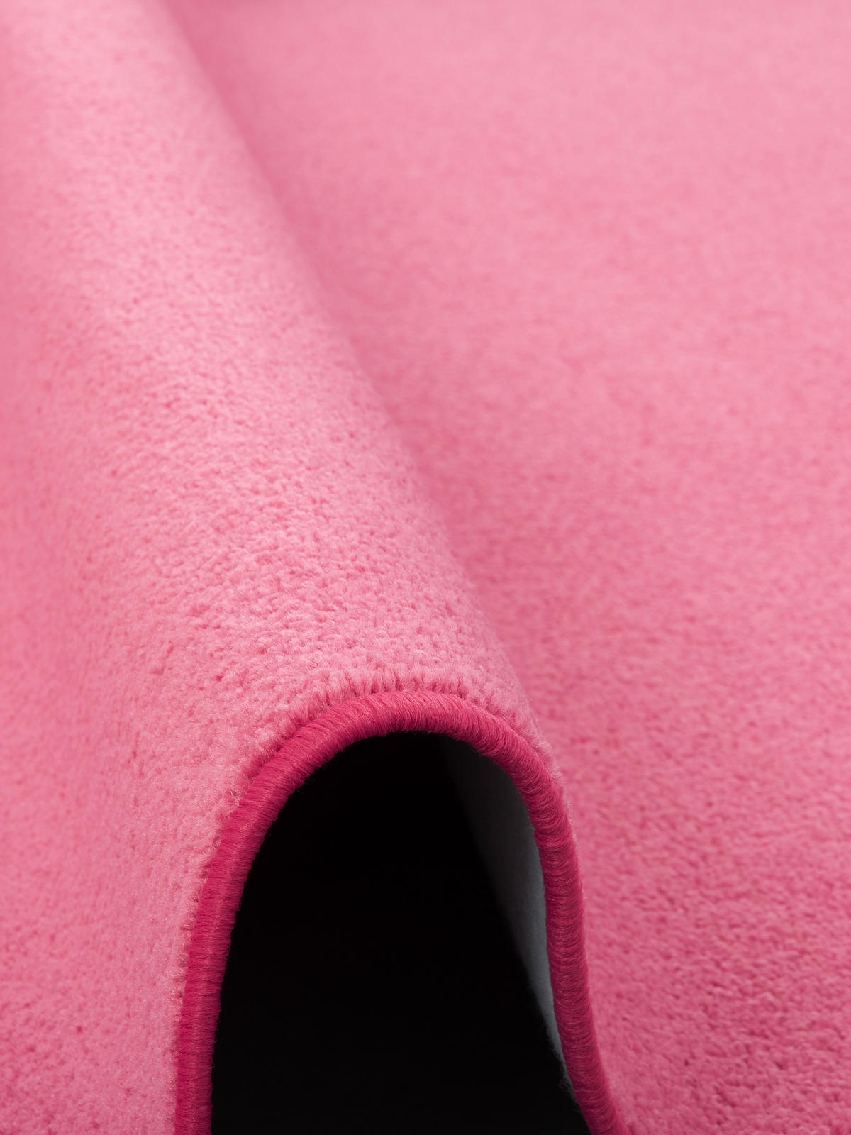 TREND VELOURS TEPPICH JOY RUND - Rosa, Textil (100/100cm) - Snapstyle