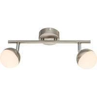 LED DECKENLEUCHTE Chrom Silber Acryl - Silberfarben, Metall (31.5/8/16.5cm) - Globo Lighting